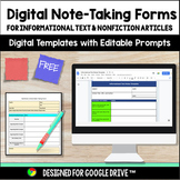 Nonfiction and Informational Text Note-Taking Handouts for
