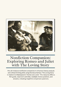 Preview of Nonfiction companion: Exploring Romeo and Juliet with The Loving Story