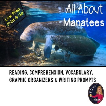 Preview of All About Manatees nonfiction reading (no prep)
