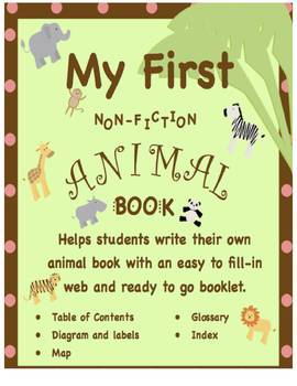 Preview of Nonfiction writing for beginners with animal web starter and book