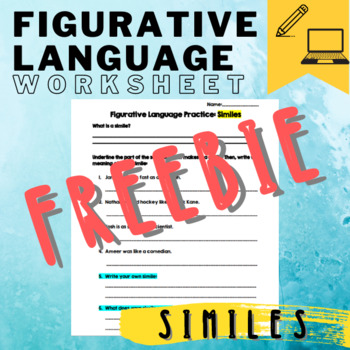 Preview of Figurative Language Worksheets: Similes