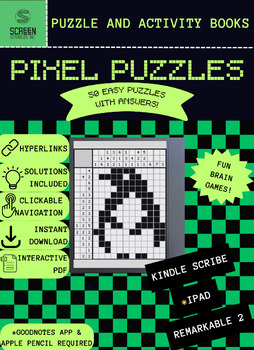 Preview of Nonogram | Picross | Griddlers | Pixel Puzzle | Japanese Crossword | 50 Easy Puz