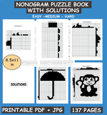Nonogram Puzzle Book: 67 Picross Hanji Griddlers Puzzles W