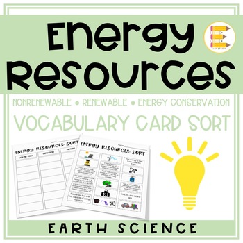 Preview of Nonrenewable and Renewable Resources Activity