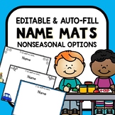 Nonseasonal Editable Auto-Fill Name Mats for Preschool and