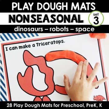 Dinosaur Play Dough Mats Free Printable - Fun-A-Day!