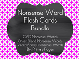 Nonsense Word Fluency Flash Card/ Pocket Chart BUNDLE
