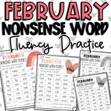 February Nonsense Word Fluency Practice Activities