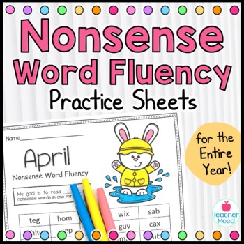 Preview of Nonsense Word Fluency Practice Sheets | Oral Reading Fluency | NWF Activity
