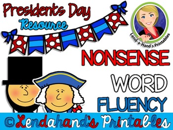 Preview of NWF - RTI Nonsense Word Fluency | Presidents' Day CVC Activity Bundle