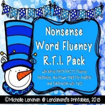 Preview of NWF - RTI Nonsense Word Fluency | Winter CVC Activity Bundle