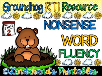 Preview of Groundhog Day Nonsense Word Fluency R.T.I. Resource Pack