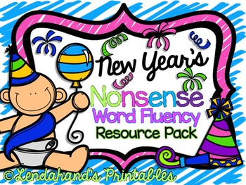 Preview of NWF - RTI Nonsense Word Fluency | New Year's Day CVC Activity Bundle