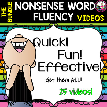 Preview of Nonsense Word Fluency Videos Bundle Distance Learning