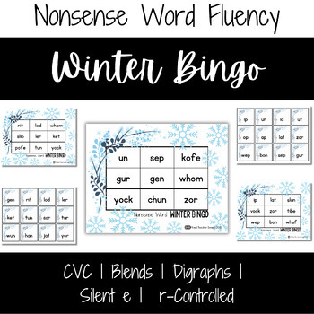 Preview of Nonsense Word Fluency | Winter | Bingo