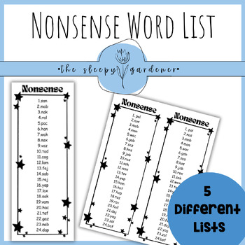 Nonsense Word Fluency — Kindergarten Kiosk