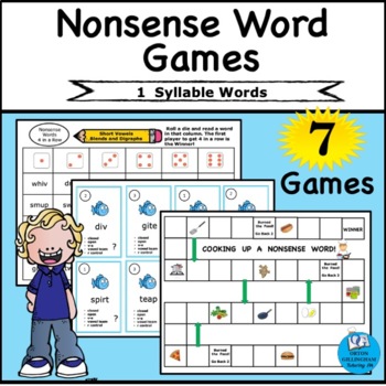 Nonsense Word Games (1 syllable) by Orton Gillingham Tutoring PA
