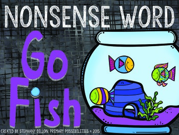 Preview of Nonsense Word Go Fish Freebie!