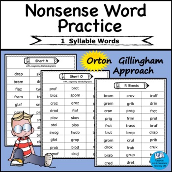 Nonsense Word Practice (1 syllable words) by Orton Gillingham Tutoring PA
