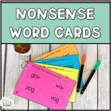 Nonsense Word Practice Cards for Decoding