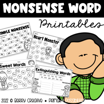 Preview of Nonsense Word Printables