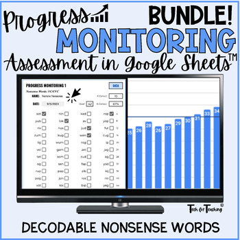 Preview of Nonsense Words: Assessment & Progress Monitoring in Google Sheets™ BUNDLE!