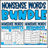 Nonsense Words Bundle: Worksheets, Bingo, Roll and Read, N