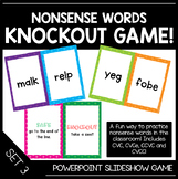 Nonsense Words Knockout Game (Set 3) CVC, CVCe, CVCC and C