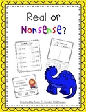 Nonsense Words & Real Words Practice - Printables & NWF Booklets