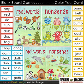 Preview of Nonsense Words / Real Words Sorting Activity - reading fluency DIBELS prep
