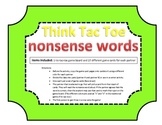 Nonsense Words: Think-Tac-Toe