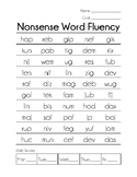 Nonsense Words- Weekly Assessments