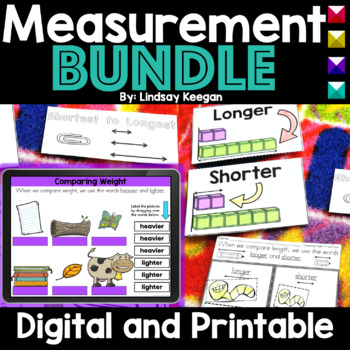 Preview of Nonstandard Measurement Activities Printable and Digital Bundle
