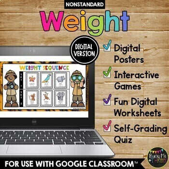 Preview of Nonstandard WEIGHT Digital Version for Google Classroom™ Distance Learning 