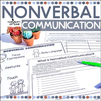 Preview of Nonverbal Communication Activities | Social Emotional Learning Activities