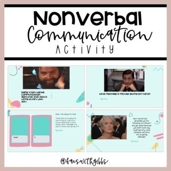 Preview of Nonverbal Communication Activity