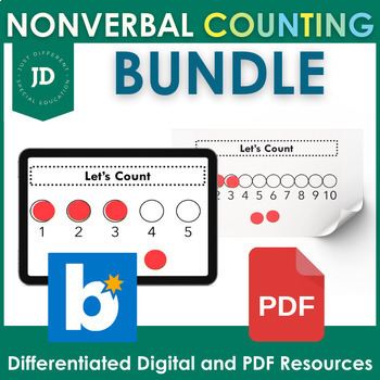 Preview of Nonverbal Counting PDF & Digital BUNDLE | 7 Resources in 1