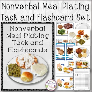 Preview of Nonverbal Meal Plating Task and Flashcard Set