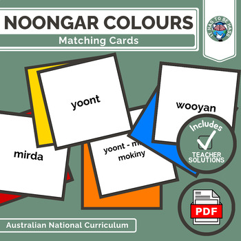 Preview of Aboriginal and Intercultural Studies - Noongar Colours Matching Card Set