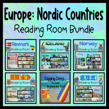 Preview of Nordic Country Reading Room Bundle - Virtual Library