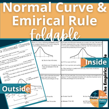 Preview of Normal Curve & Empirical Rule Foldable Notes Activity