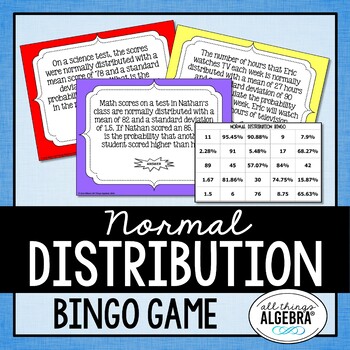 Preview of Normal Distribution | Bingo Game