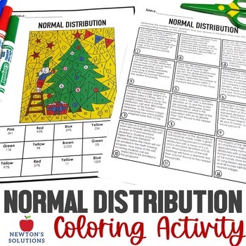 Preview of Normal Distribution Color by Number Christmas Activity