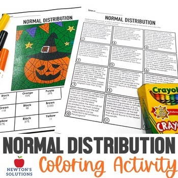 Preview of Normal Distribution Color by Number Halloween Activity