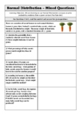 Normal Distribution - Mixed Questions (probability, x, mea