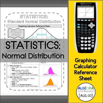 Preview of Normal Distribution | Statistics | TI-84 Graphing Calculator Reference Sheet