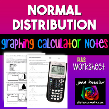 Preview of Normal Distribution | TI-84 Calculator Reference Sheet and Practice 