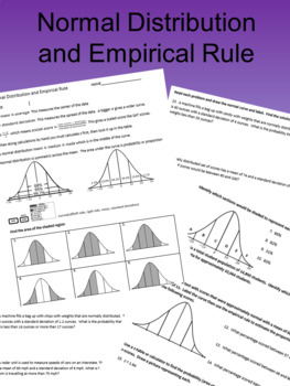 Preview of Normal Distribution and Empirical Rule Revised