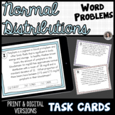 Normal Distributions Word Problems Print and Digital Googl