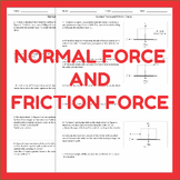 Normal Force & Friction Force - Physics Worksheet